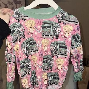 Kids Cartoon Print Long Sleeve Top